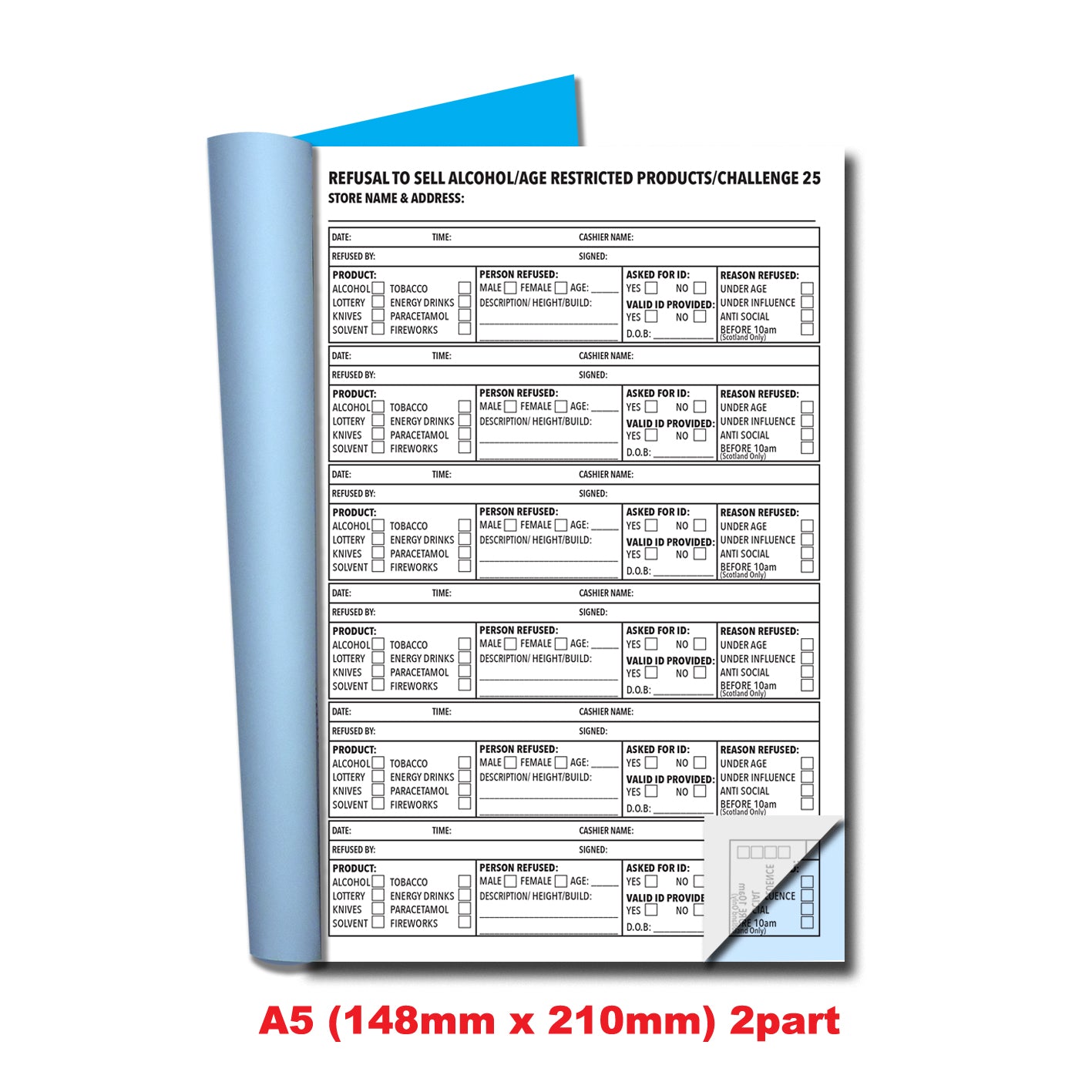 NCR Abfallumschlagbuch A5 Duplikat