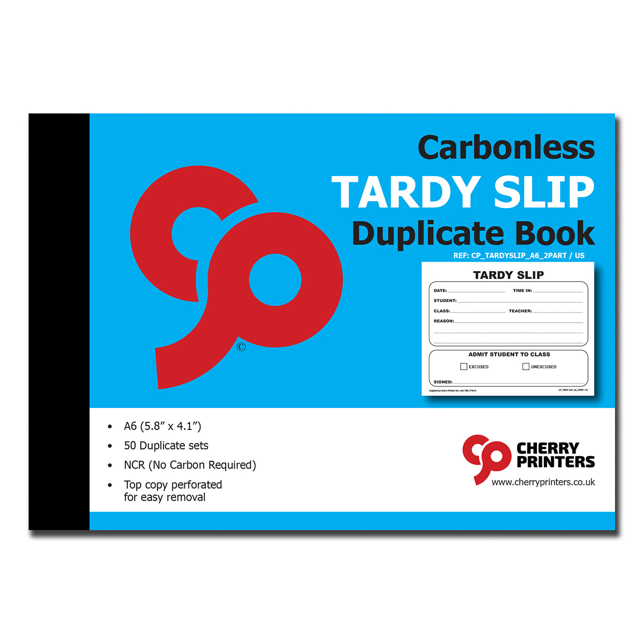 Tardy Slip | Duplicate Book | 2 part | Carbonless | 50 Sets Per Book ...